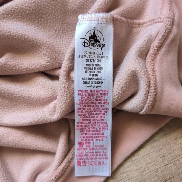 Disney Beauty and the Beast Belle Velour Pullover for Women L Pink Peach - Picture 6 of 7